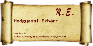 Medgyessi Erhard névjegykártya
